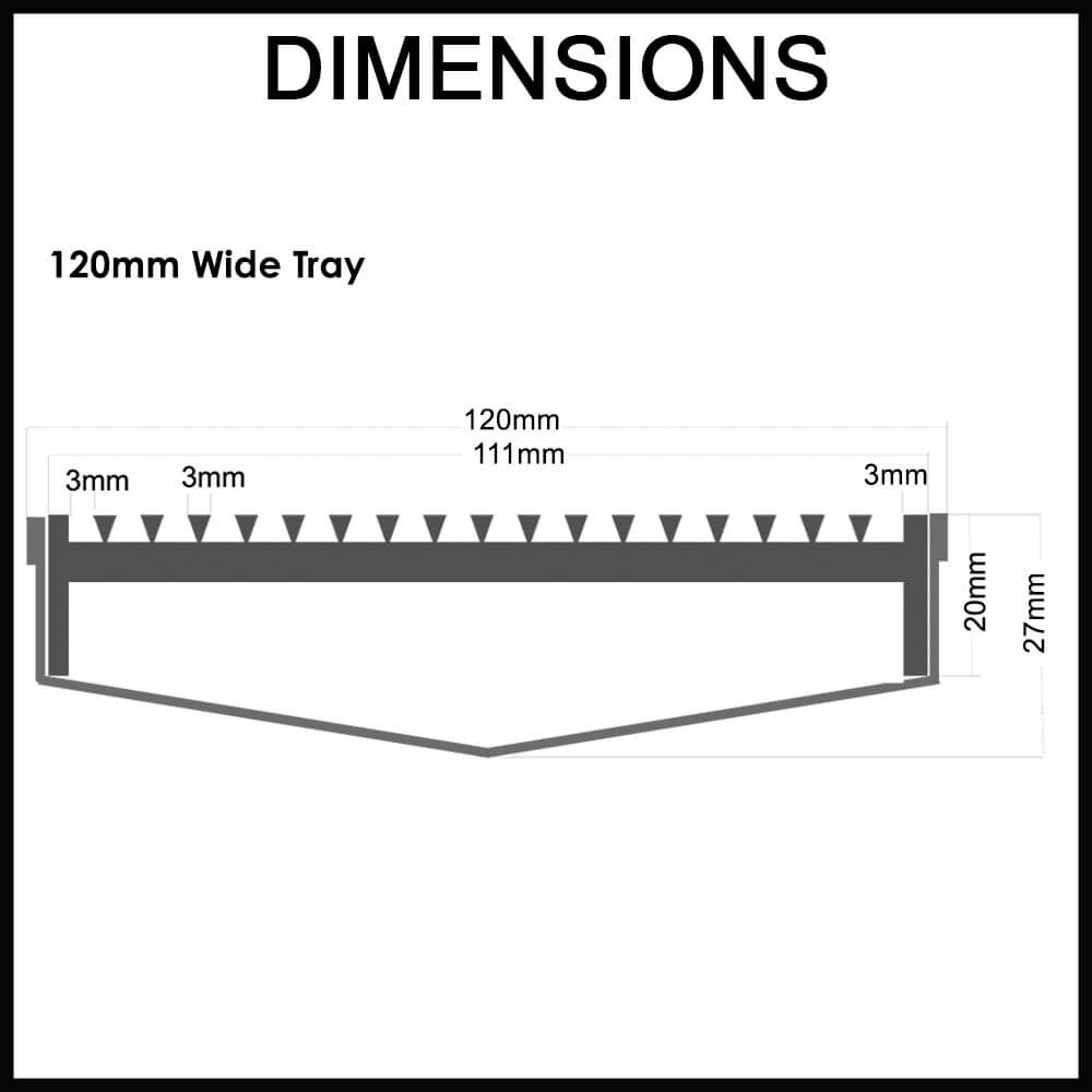 Custom Made Shower Grate - Wedge Wire - dimensions guide